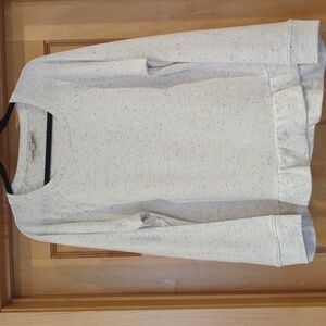 Loft XXL sweater with ruffle bottom